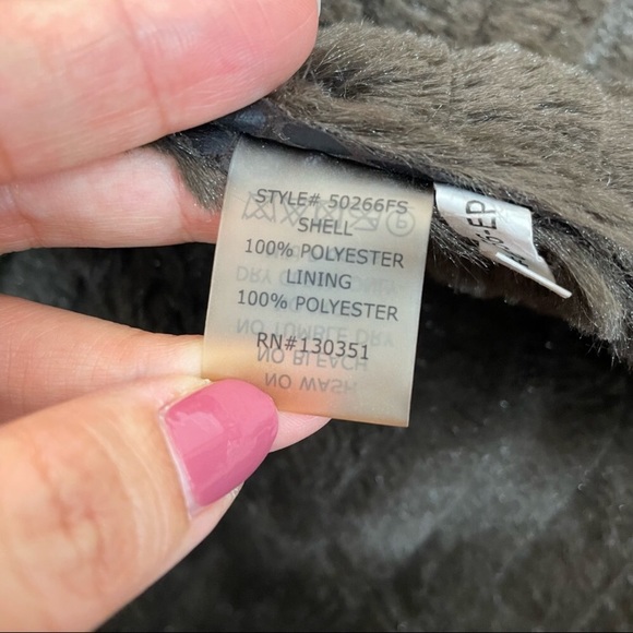 Beautiful Brown Fur lined Jacket, size M - Picture 4 of 7